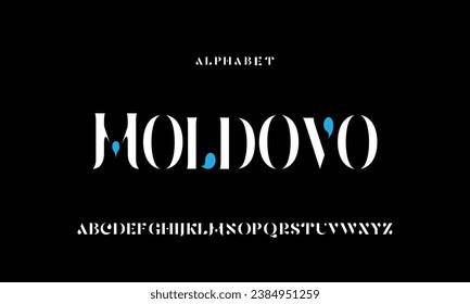 Modern minimal abstract alphabet fonts with dots for sport, technology, fashion, digital, future creative logo.