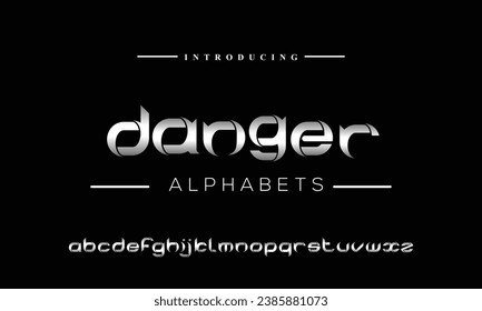 Modern minimal abstract alphabet fonts. Typography technology, electronic, movie, digital, music, future, logo creative font. vector illustration