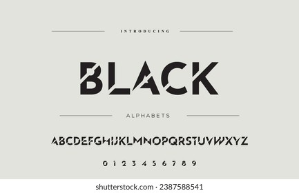 Modern minimal abstract alphabet fonts. Typography technology, electronic, movie, digital, music, future, logo creative font. vector illustration