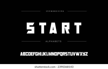 Modern minimal abstract alphabet fonts. Typography technology, electronic, movie, digital, music, future, logo creative font. vector illustration