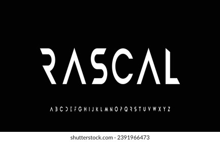 Modern minimal abstract alphabet fonts. Typography technology, electronic, movie, digital, music, future, logo creative font. vector illustration