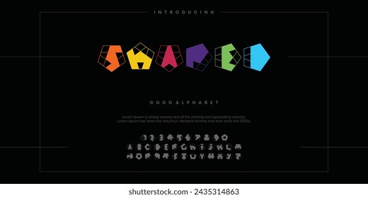 Modern minimal abstract alphabet fonts. Typography technology, electronic, movie, digital, music, future, logo creative font. vector illustration