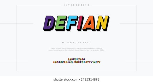 Modern minimal abstract alphabet fonts. Typography technology, electronic, movie, digital, music, future, logo creative font. vector illustration