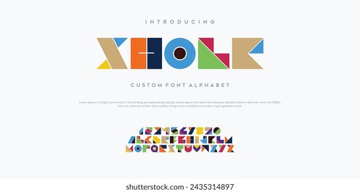 Modern minimal abstract alphabet fonts. Typography technology, electronic, movie, digital, music, future, logo creative font. vector illustration