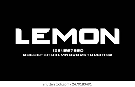 Modern minimal abstract alphabet fonts. Typography technology, electronic, movie, digital, music, future, logo creative font.