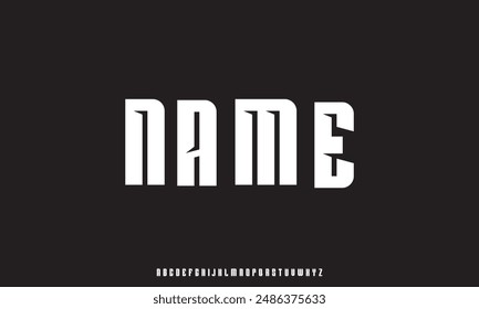 Modern minimal abstract alphabet fonts. Typography technology, electronic, movie, digital, music, future, logo creative font.