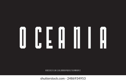 Modern minimal abstract alphabet fonts. Typography technology, electronic, movie, digital, music, future, logo creative font.