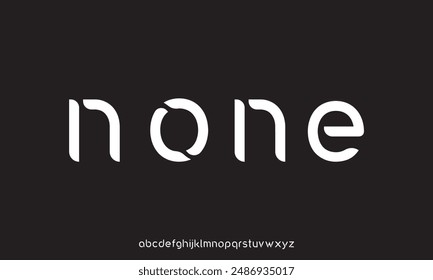 Modern minimal abstract alphabet fonts. Typography technology, electronic, movie, digital, music, future, logo creative font.