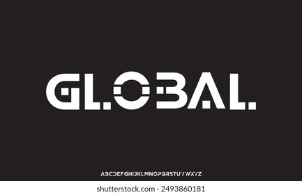 Modern minimal abstract alphabet fonts. Typography technology, electronic, movie, digital, music, future, logo creative font.