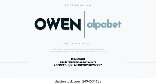 Modern minimal abstract alphabet fonts. Typography colorful creative font. vector illustration