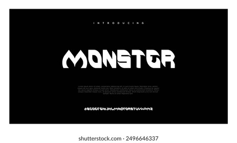 Modern minimal abstract alphabet fonts. Typography technology, electronic, movie, digital, music, future, logo creative font. vector illustration
