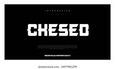 Modern minimal abstract alphabet fonts. Typography technology, electronic, movie, digital, music, future, logo creative font. vector illustration