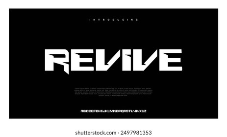 Modern minimal abstract alphabet fonts. Typography technology, electronic, movie, digital, music, future, logo creative font. vector illustration