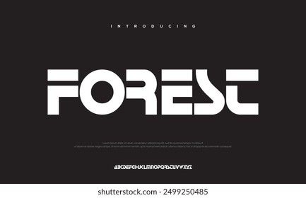Modern minimal abstract alphabet fonts. Typography technology, electronic, movie, digital, music, future, logo creative font. vector illustration