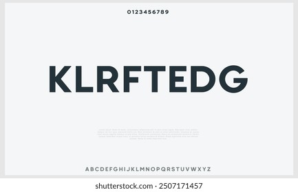 Modern minimal abstract alphabet fonts. Typography technology, electronic, movie, digital, music, future, logo creative font. vector illustration