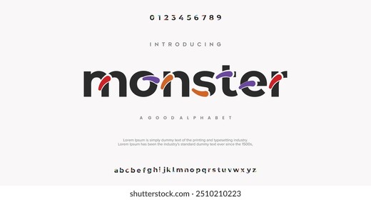Fontes alfabéticas abstratas mínimas modernas. Tecnologia de tipografia, eletrônico, filme, digital, música, futuro, logotipo fonte criativa. ilustração vetorial