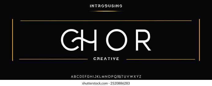 Modern minimal abstract alphabet fonts. Typography technology, electronic, movie, digital, music, future, logo creative font. vector illustration