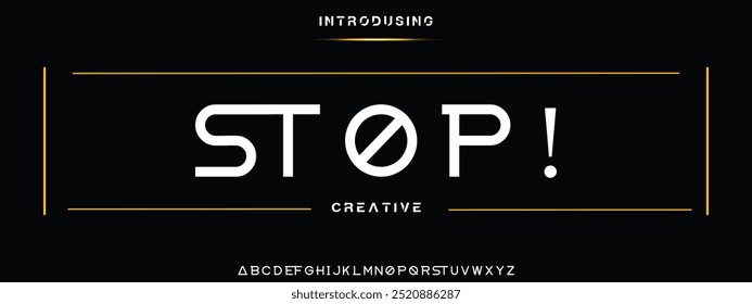 Fontes alfabéticas abstratas mínimas modernas. Tecnologia de tipografia, eletrônico, filme, digital, música, futuro, logotipo fonte criativa. ilustração vetorial