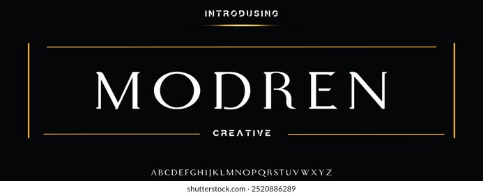 Modern minimal abstract alphabet fonts. Typography technology, electronic, movie, digital, music, future, logo creative font. vector illustration