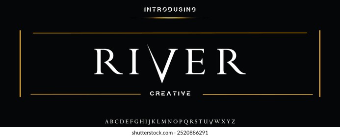 Modern minimal abstract alphabet fonts. Typography technology, electronic, movie, digital, music, future, logo creative font. vector illustration