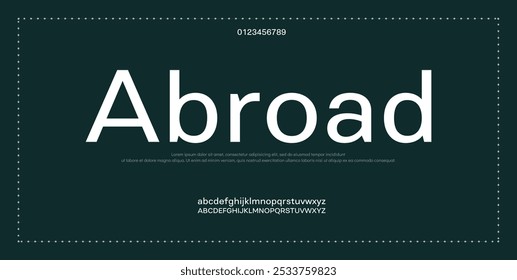 Modern minimal abstract alphabet fonts. Typography technology, electronic, movie, digital, music, future, logo creative font.