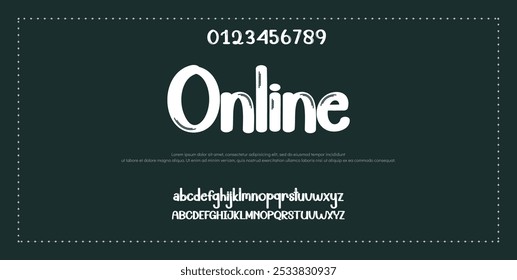 Modern minimal abstract alphabet fonts. Typography technology, electronic, movie, digital, music, future, logo creative font. vector illustration