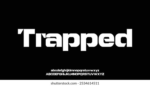 Fontes alfabéticas abstratas mínimas modernas. Tecnologia de tipografia, eletrônico, filme, digital, música, futuro, logotipo fonte criativa.