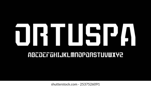 Modern minimal abstract alphabet fonts. Typography technology, electronic, movie, digital, music, future, logo creative font.
