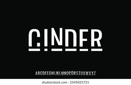 Modern minimal abstract alphabet fonts. Typography technology, electronic, movie, digital, music, future, logo creative font.