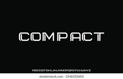 Modern minimal abstract alphabet fonts. Typography technology, electronic, movie, digital, music, future, logo creative font.