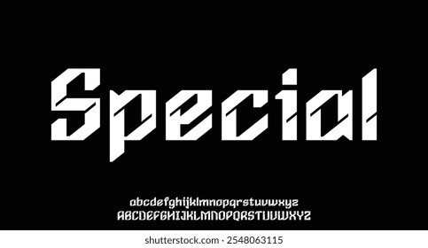 Modern minimal abstract alphabet fonts. Typography technology, electronic, movie, digital, music, future, logo creative font.
