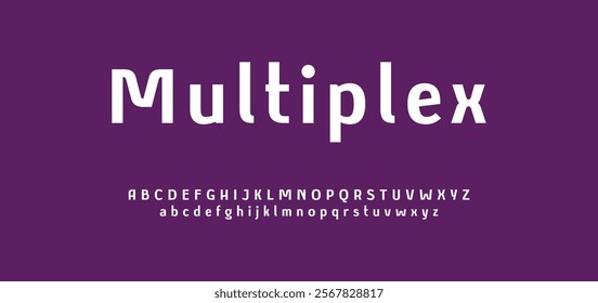 Modern minimal abstract alphabet fonts. Typography technology, electronic, movie, digital, music, future, logo creative font.