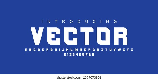 Modern minimal abstract alphabet fonts. Typography technology, electronic, movie, digital, music, future, logo creative font. vector illustration
