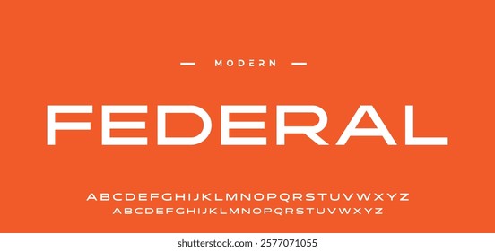 Modern minimal abstract alphabet fonts. Typography technology, electronic, movie, digital, music, future, logo creative font. vector illustration