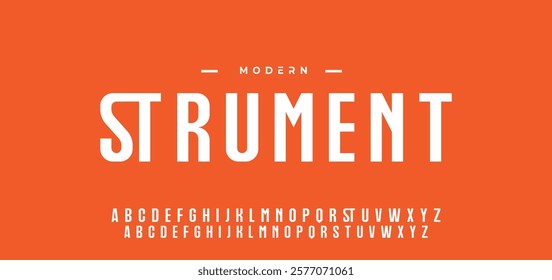 Modern minimal abstract alphabet fonts. Typography technology, electronic, movie, digital, music, future, logo creative font. vector illustration