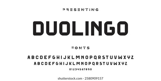 Modern minimal abstract alphabet fonts. Typography technology, electronic, movie, digital, music, future, logo creative font. vector illustration