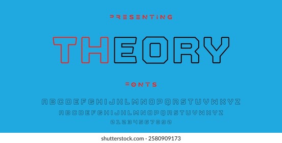 Modern minimal abstract alphabet fonts. Typography technology, electronic, movie, digital, music, future, logo creative font. vector illustration