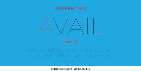 Modern minimal abstract alphabet fonts. Typography technology, electronic, movie, digital, music, future, logo creative font. vector illustration