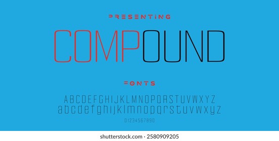 Modern minimal abstract alphabet fonts. Typography technology, electronic, movie, digital, music, future, logo creative font. vector illustration