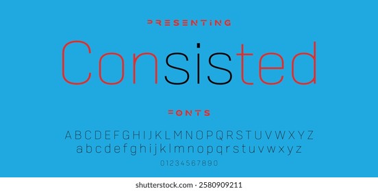 Modern minimal abstract alphabet fonts. Typography technology, electronic, movie, digital, music, future, logo creative font. vector illustration