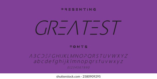 Modern minimal abstract alphabet fonts. Typography technology, electronic, movie, digital, music, future, logo creative font. vector illustration