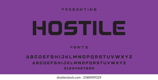 Modern minimal abstract alphabet fonts. Typography technology, electronic, movie, digital, music, future, logo creative font. vector illustration