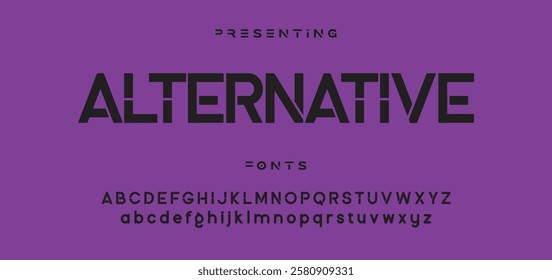 Modern minimal abstract alphabet fonts. Typography technology, electronic, movie, digital, music, future, logo creative font. vector illustration