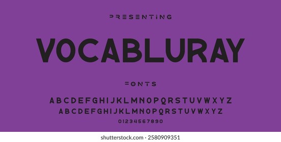 Modern minimal abstract alphabet fonts. Typography technology, electronic, movie, digital, music, future, logo creative font. vector illustration