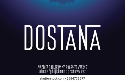 Modern minimal abstract alphabet fonts. Typography technology, electronic, movie, digital, music, future, logo creative font. vector illustration