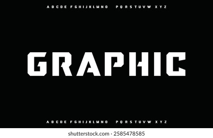 Modern minimal abstract alphabet fonts. Typography technology, electronic, movie, digital, music, future, logo creative font.