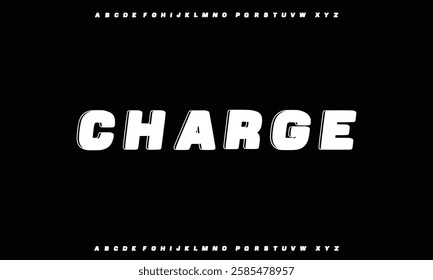 Modern minimal abstract alphabet fonts. Typography technology, electronic, movie, digital, music, future, logo creative font.