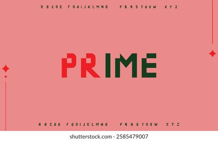 Modern minimal abstract alphabet fonts. Typography technology, electronic, movie, digital, music, future, logo creative font.