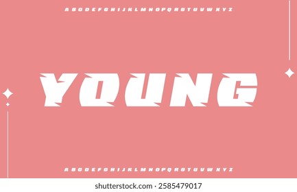 Modern minimal abstract alphabet fonts. Typography technology, electronic, movie, digital, music, future, logo creative font.