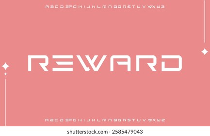 Modern minimal abstract alphabet fonts. Typography technology, electronic, movie, digital, music, future, logo creative font.